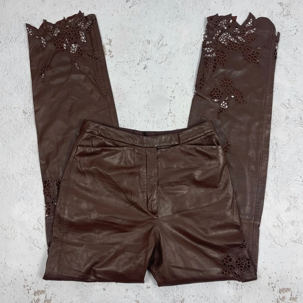 Richard Tyler Couture Leather Pants - Picture 4 of 8